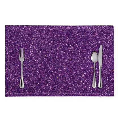 Purple (NOT Real) Glitter Print Placemat
