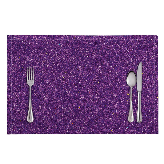 Purple (NOT Real) Glitter Print Placemat