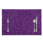 Purple (NOT Real) Glitter Print Placemat