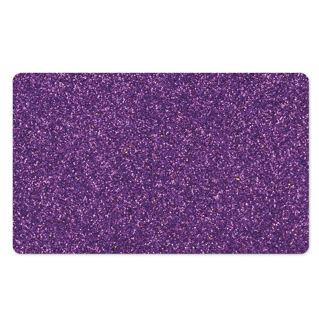 Purple (NOT Real) Glitter Print Polyester Doormat