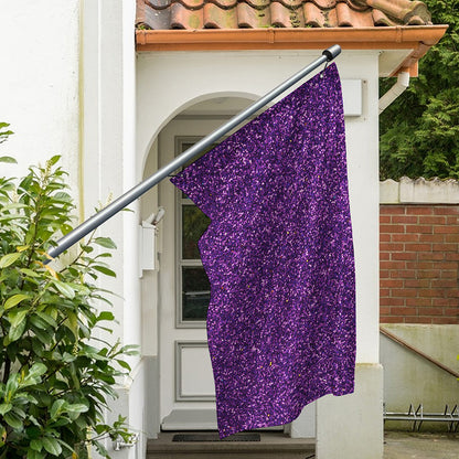 Purple (NOT Real) Glitter Print Polyester Flag