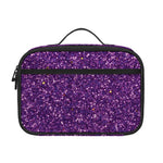 Purple (NOT Real) Glitter Print Portable Lunch Bag