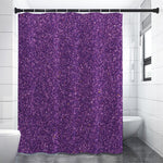 Purple (NOT Real) Glitter Print Premium Shower Curtain