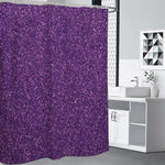 Purple (NOT Real) Glitter Print Premium Shower Curtain