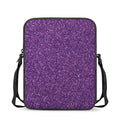 Purple (NOT Real) Glitter Print Rectangular Crossbody Bag