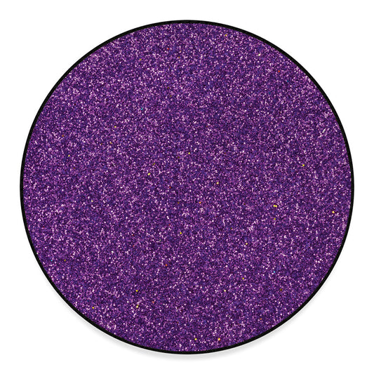 Purple (NOT Real) Glitter Print Round Floor Mat