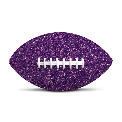 Purple (NOT Real) Glitter Print Rugby Ball