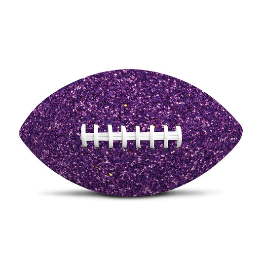 Purple (NOT Real) Glitter Print Rugby Ball