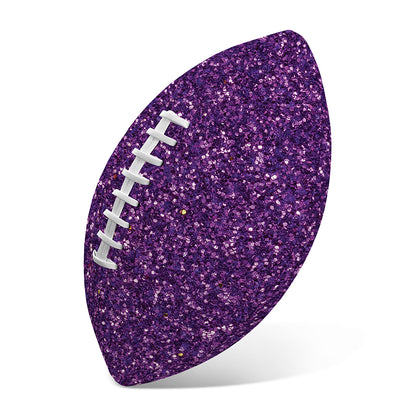 Purple (NOT Real) Glitter Print Rugby Ball