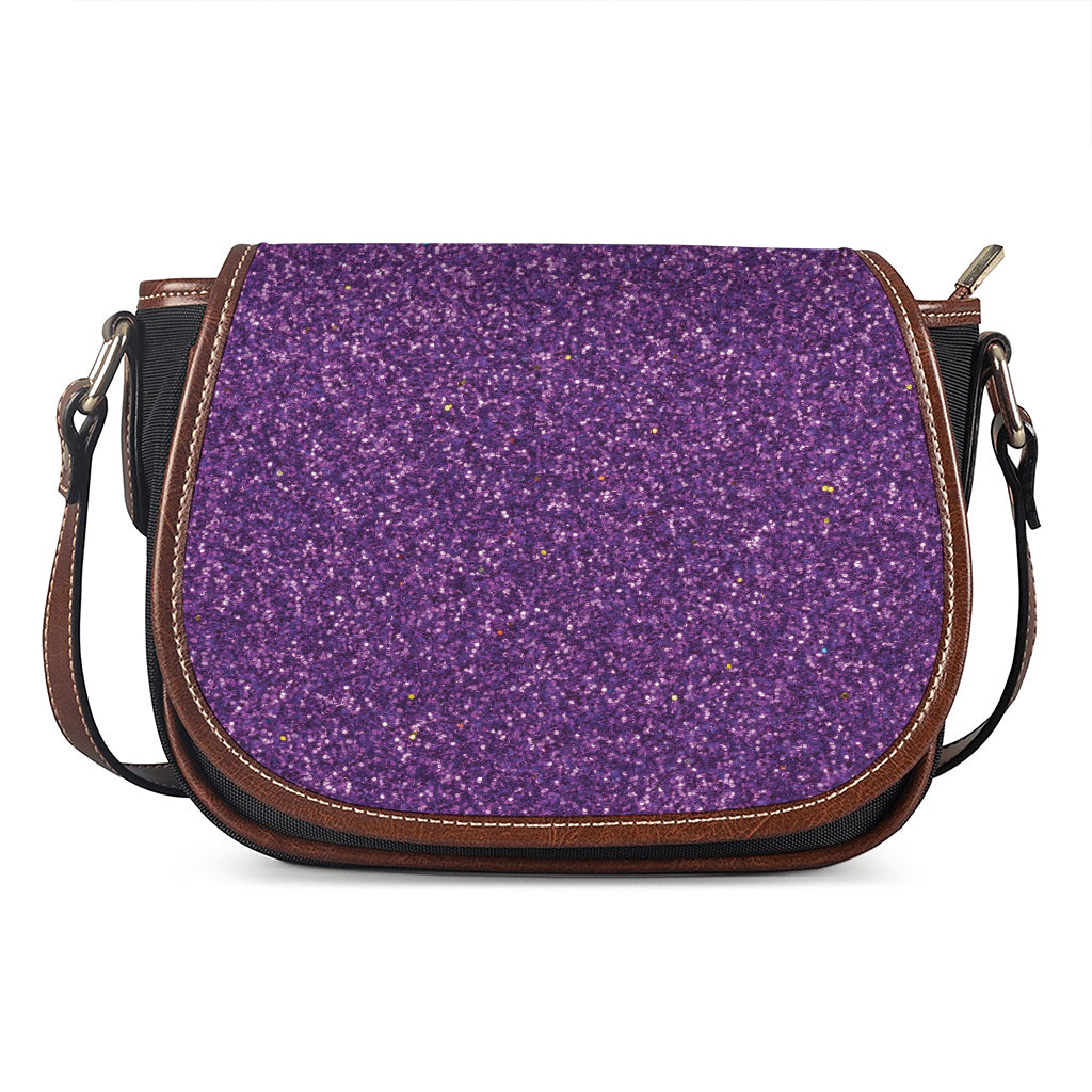 Purple (NOT Real) Glitter Print Saddle Bag