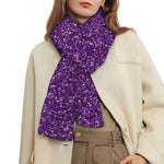 Purple (NOT Real) Glitter Print Scarf
