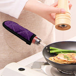 Purple (NOT Real) Glitter Print Skillet Handle Cover