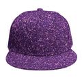 Purple (NOT Real) Glitter Print Snapback Cap