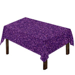 Purple (NOT Real) Glitter Print Tablecloth