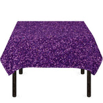 Purple (NOT Real) Glitter Print Tablecloth