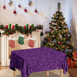 Purple (NOT Real) Glitter Print Tablecloth