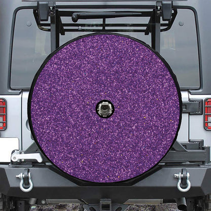 Purple (NOT Real) Glitter Print Tire Cover With Camera Hole