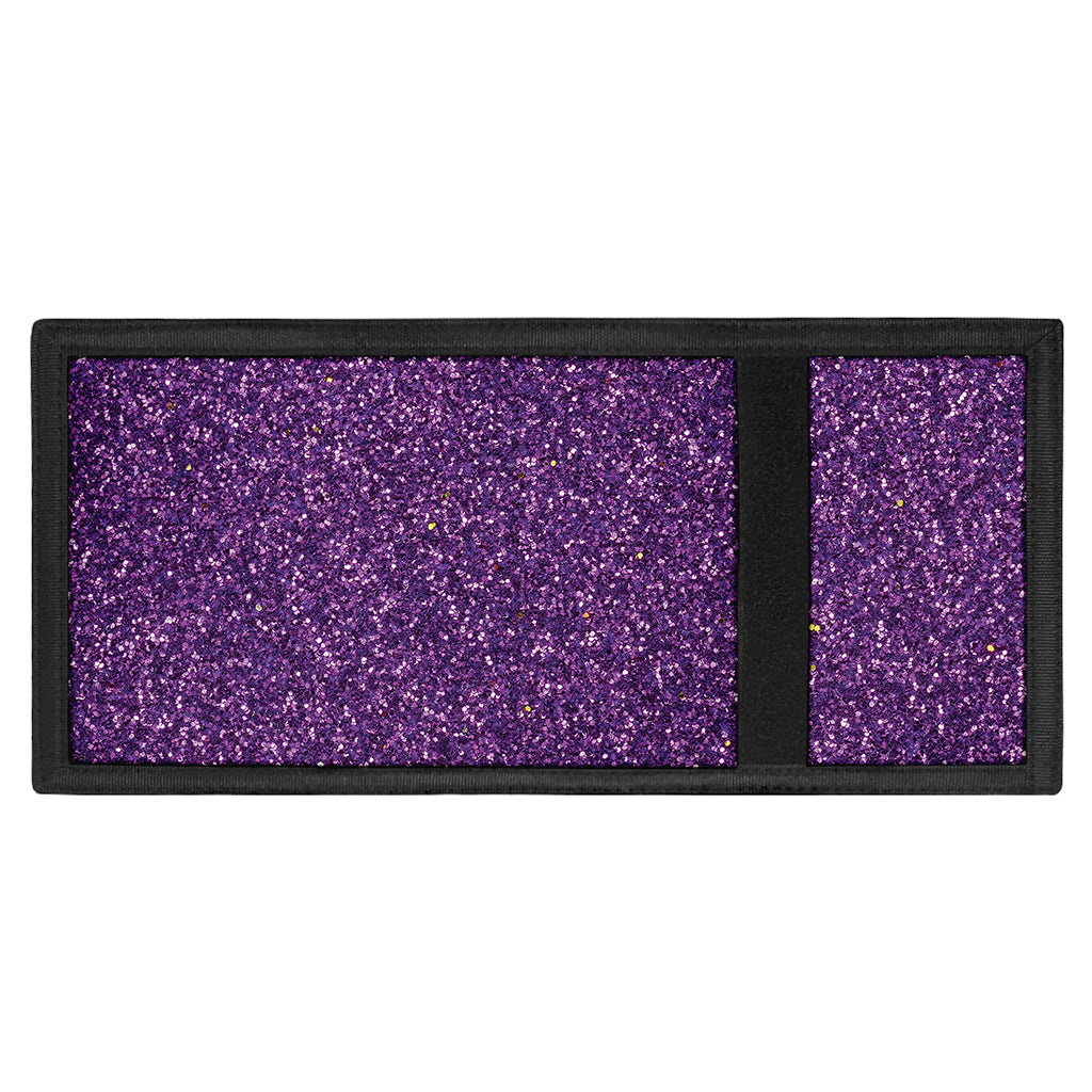 Purple (NOT Real) Glitter Print Trifold Wallet