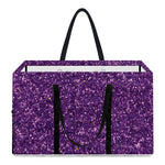 Purple (NOT Real) Glitter Print Utility Tote Bag