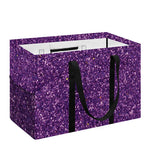 Purple (NOT Real) Glitter Print Utility Tote Bag