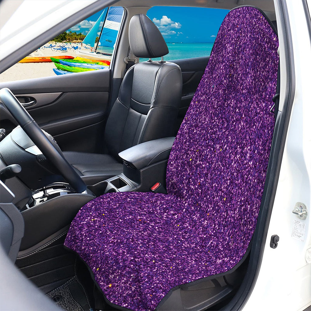 Purple (NOT Real) Glitter Print Waterproof Car Seat Cover