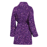 Purple (NOT Real) Glitter Print Women's Bathrobe