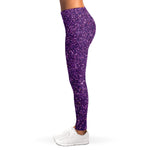 Purple (NOT Real) Glitter Print Women's Leggings