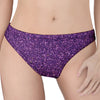 Purple (NOT Real) Glitter Print Women's Thong