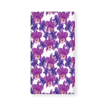 Purple Orchid Flower Pattern Print Baby Crib Sheet