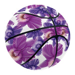 Purple Orchid Flower Pattern Print Basketball