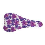 Purple Orchid Flower Pattern Print Bicycle Seat Cover