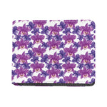 Purple Orchid Flower Pattern Print Bifold Wallet