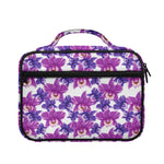 Purple Orchid Flower Pattern Print Briefcase Bible Bag