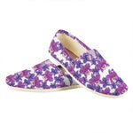 Purple Orchid Flower Pattern Print Casual Shoes