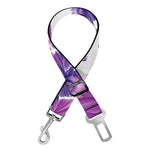 Purple Orchid Flower Pattern Print Dog Seat Belt