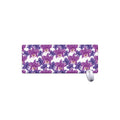 Purple Orchid Flower Pattern Print Extended Mouse Pad