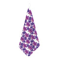Purple Orchid Flower Pattern Print Hand Towel