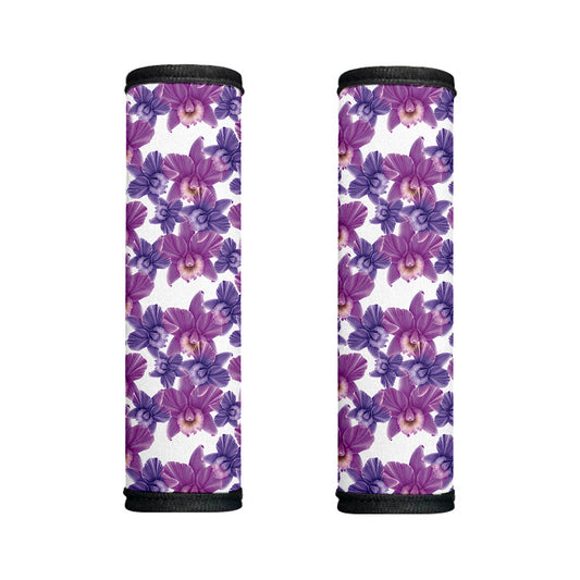 Purple Orchid Flower Pattern Print Handle Covers