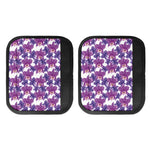 Purple Orchid Flower Pattern Print Handle Covers