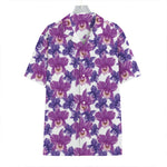Purple Orchid Flower Pattern Print Hawaiian Shirt