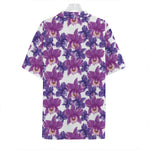 Purple Orchid Flower Pattern Print Hawaiian Shirt