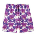 Purple Orchid Flower Pattern Print Men's Swim Trunks
