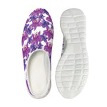 Purple Orchid Flower Pattern Print Mesh Casual Shoes