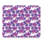 Purple Orchid Flower Pattern Print Mouse Pad