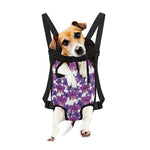 Purple Orchid Flower Pattern Print Pet Carrier Backpack