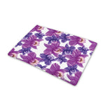 Purple Orchid Flower Pattern Print Pet Cooling Mat Cover