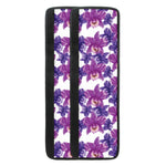 Purple Orchid Flower Pattern Print Refrigerator Handle Covers