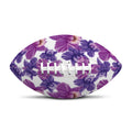 Purple Orchid Flower Pattern Print Rugby Ball