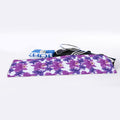 Purple Orchid Flower Pattern Print Sports Towel