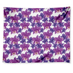 Purple Orchid Flower Pattern Print Tapestry